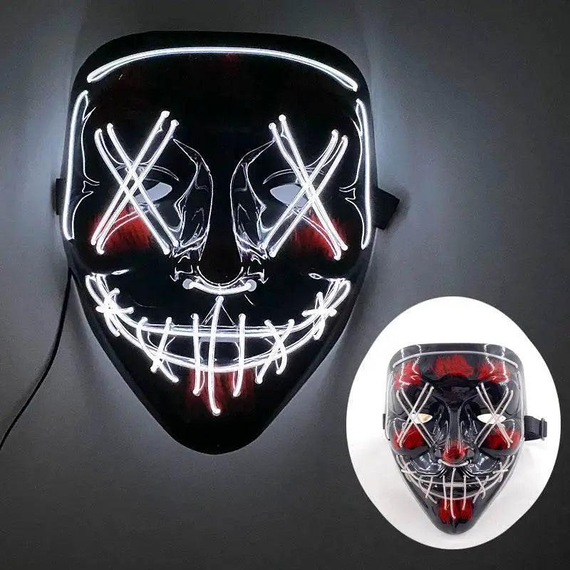  Glowing LED Neon Full Face Mask 3 Modes Toyland EU -  ToylandEU™