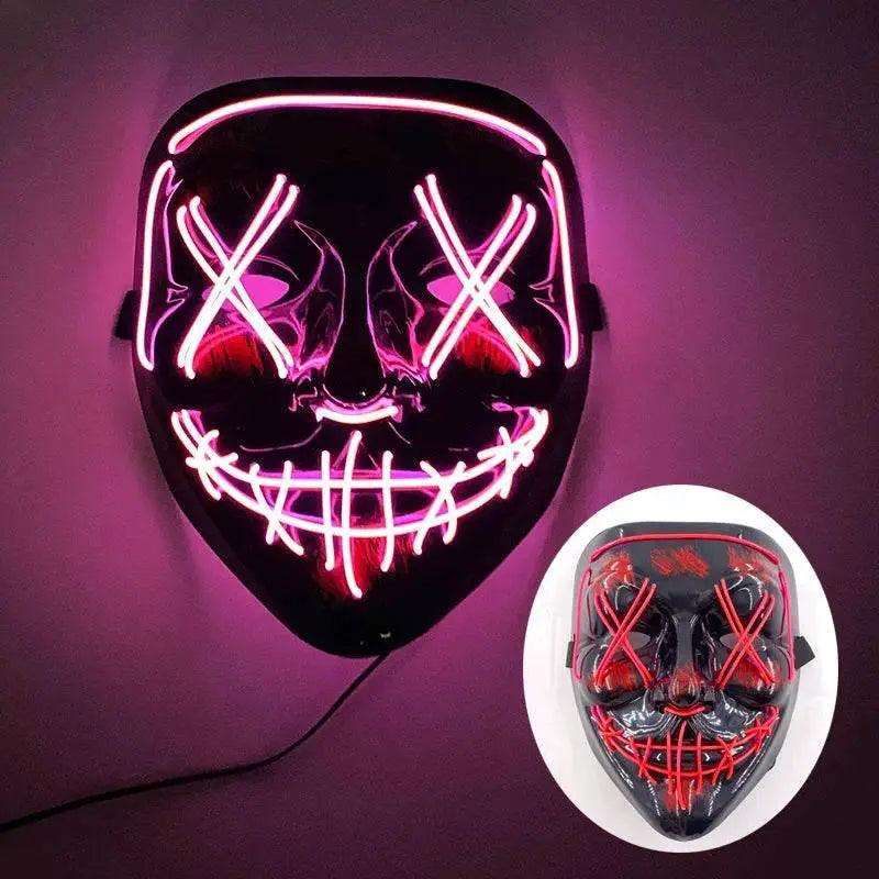  Glowing LED Neon Full Face Mask 3 Modes Toyland EU -  ToylandEU™