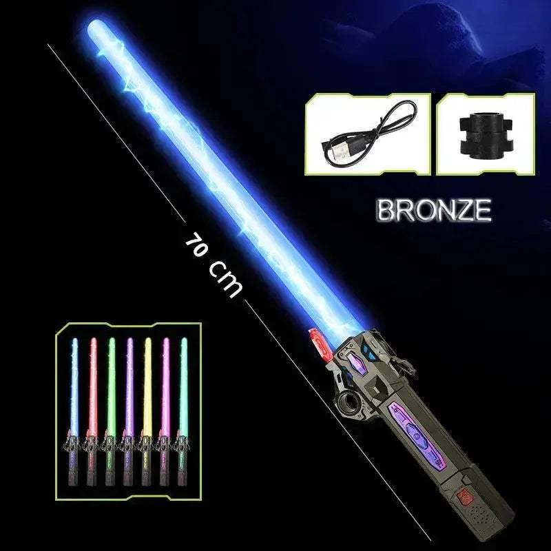 Glowing Laser Sword Toy Telescopic 2-in-1 Lightsaber - ToylandEU