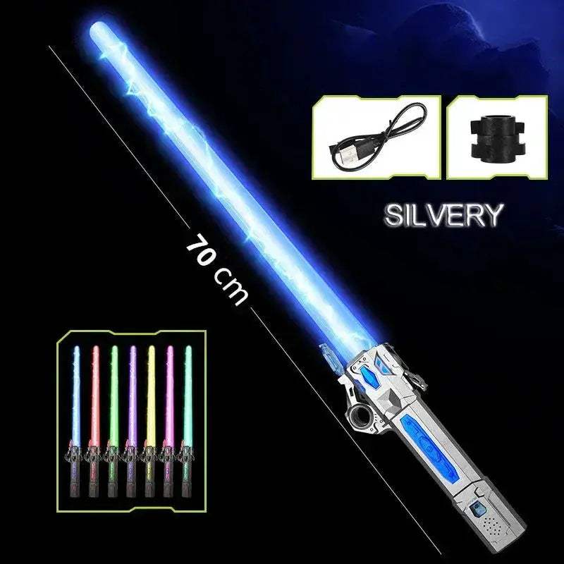 Glowing Laser Sword Toy Telescopic 2-in-1 Lightsaber - ToylandEU