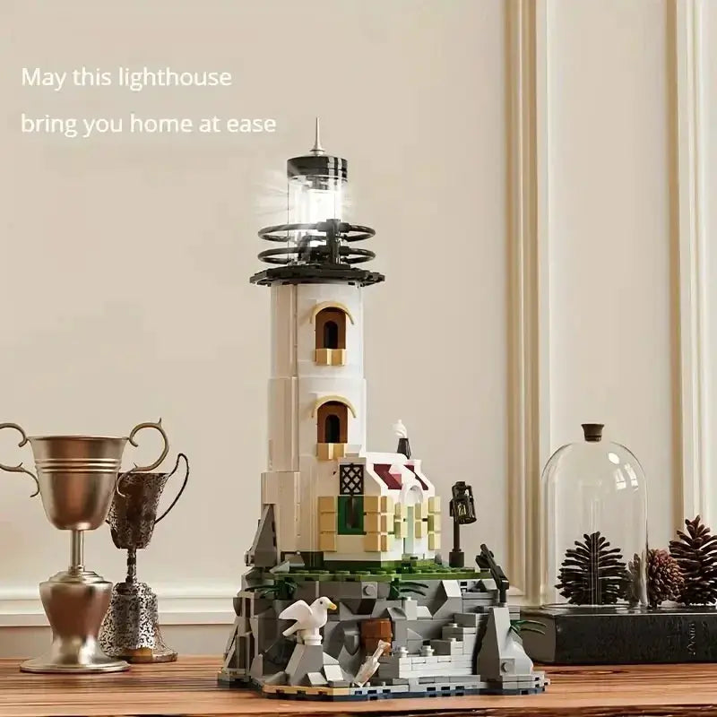 Glowing Lighthouse Building Blocks For Desk Decor And Display - ToylandEU