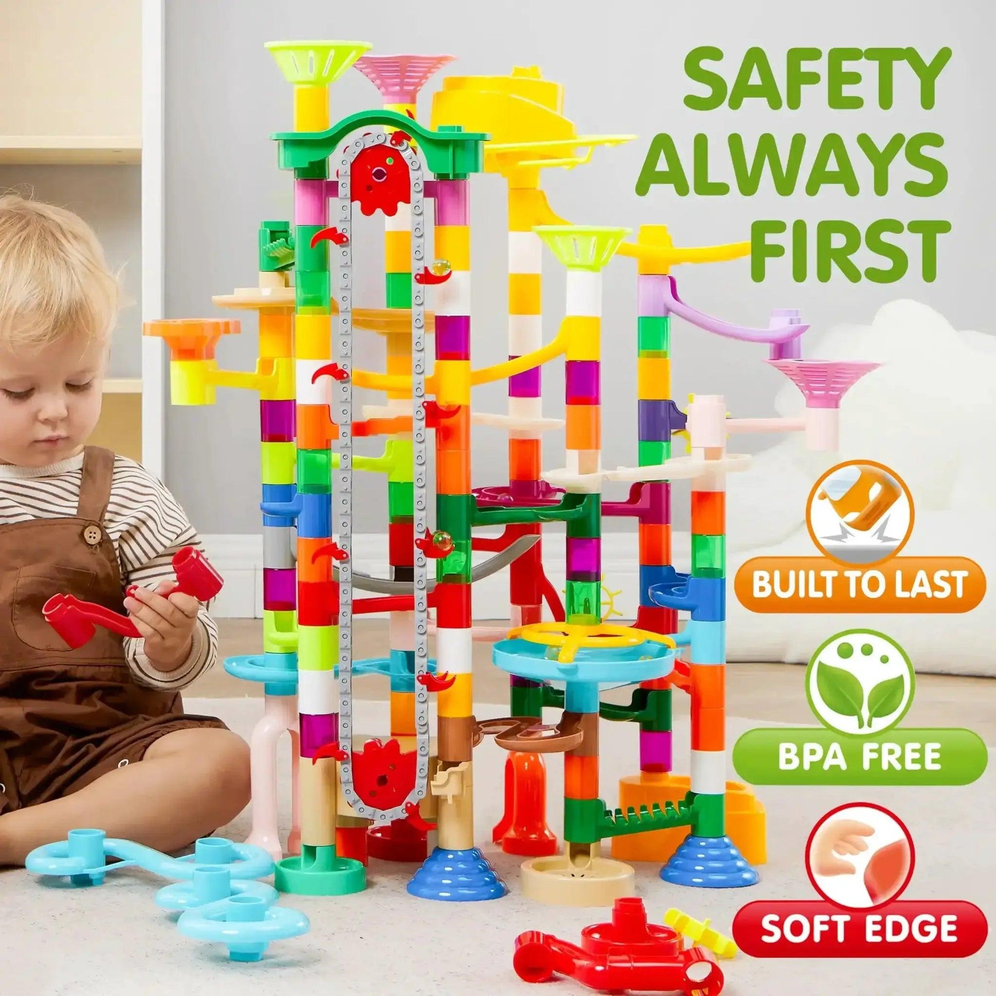  Glowing Marble Run Set With Motorized Elevator For STEM -  ToylandEU™