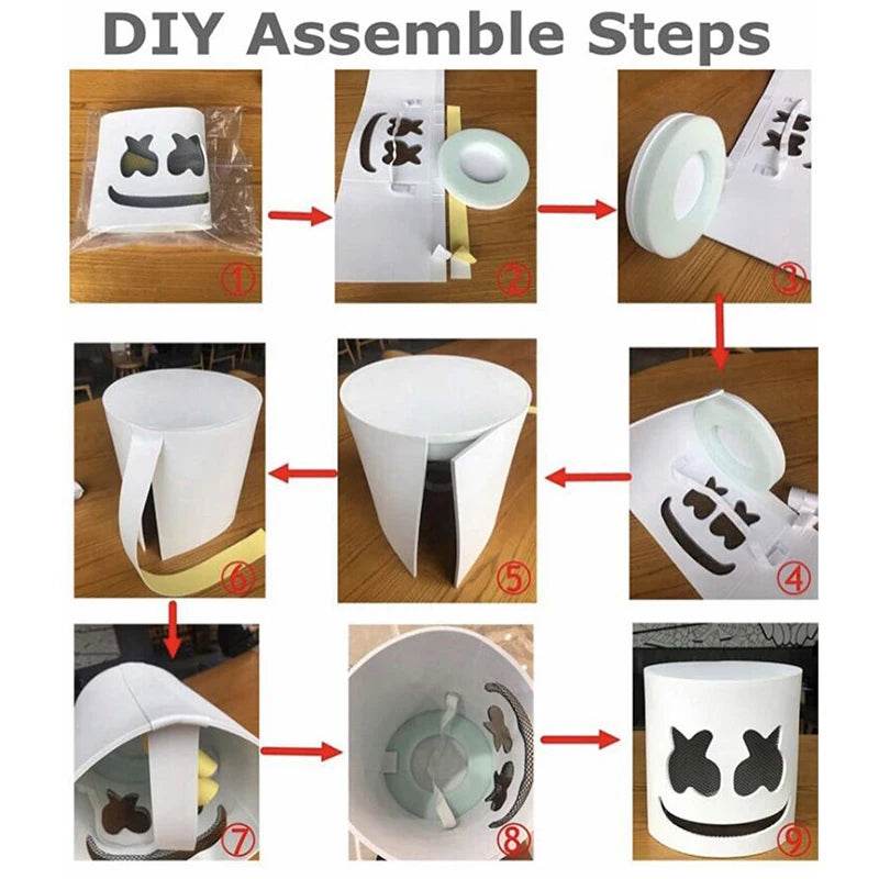 Glowing Mask Full Face Light Up For Halloween Enthusiasts - ToylandEU