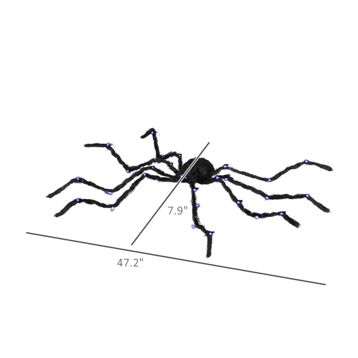 Glowing Plush Spider | 47 Inch Bendable | Toylandeu™