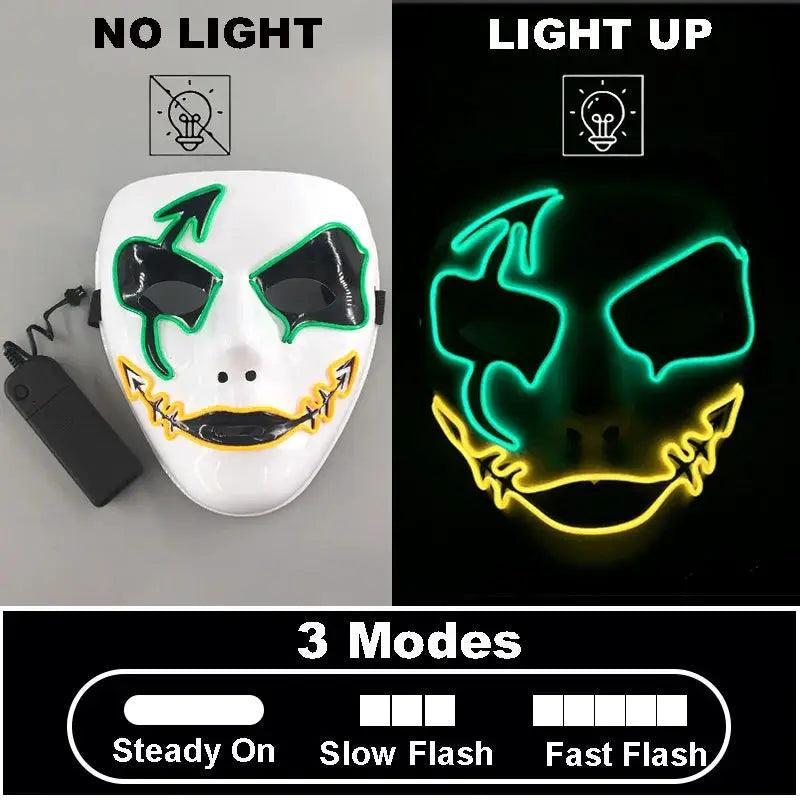  Glowing Rave Mask Melbourne Shuffle Luminous Cosplay -  ToylandEU™
