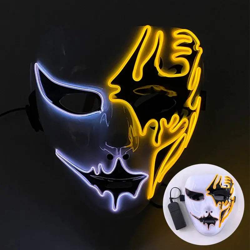  Glowing Rave Mask Melbourne Shuffle Luminous Cosplay -  ToylandEU™