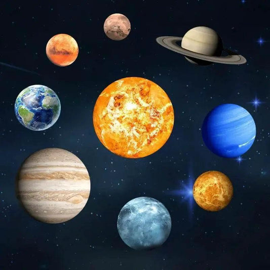  Glowing Solar System Stickers 9 Planets Toyland EU -  ToylandEU™