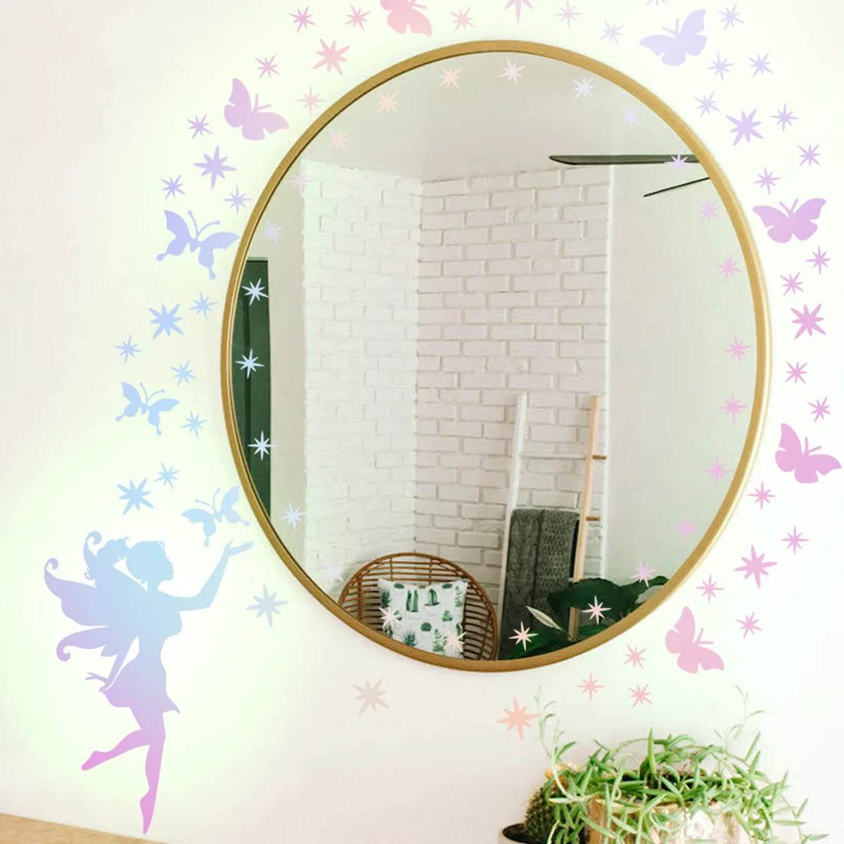 Glowing Wall Sticker Fairy Stars And Butterfly Kids Room - ToylandEU
