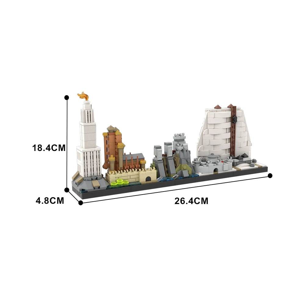 Gobricks MOC Game of Thrones Skyline Building Blocks Building Bricks MOC - ToylandEU