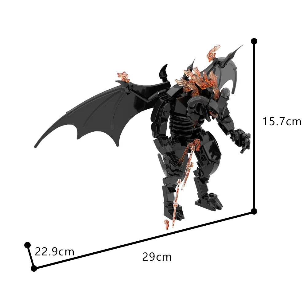 Gobricks MOC Rings Movie Figure Balrogs Monster Set Building Bricks MOC - ToylandEU