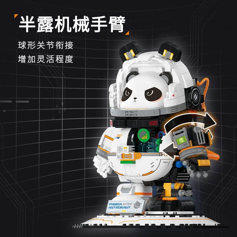 Gobricks MOC Space Panda Astronaut Building Block Set Building Bricks MOC - ToylandEU