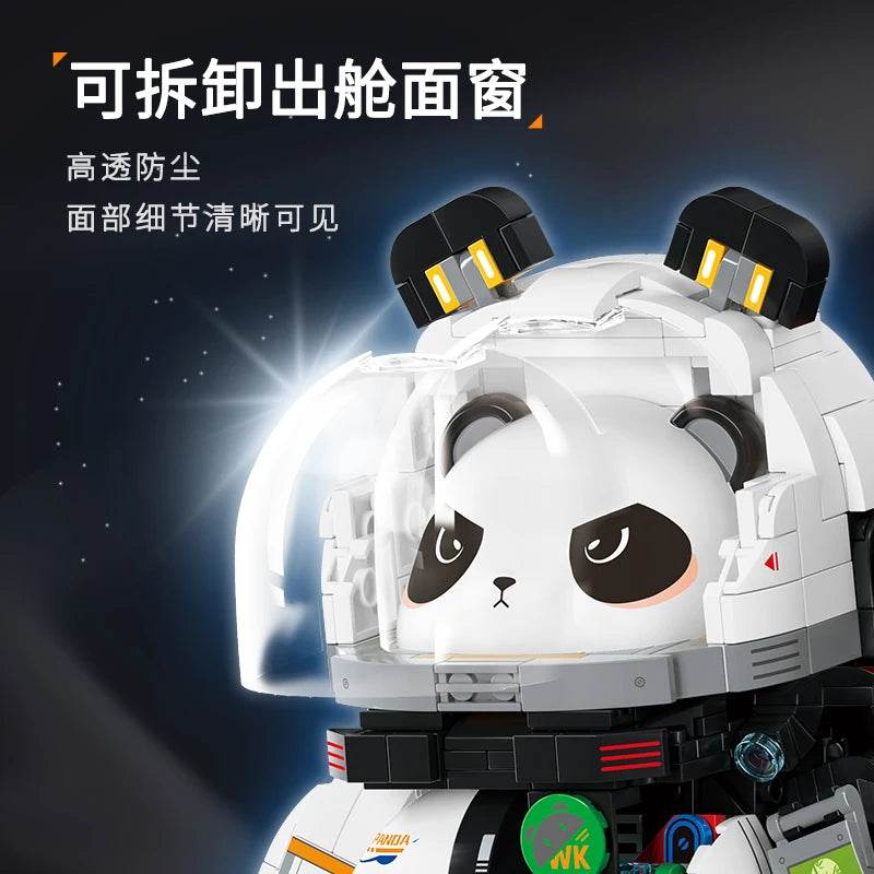 Gobricks MOC Space Panda Astronaut Building Block Set Building Bricks MOC - ToylandEU