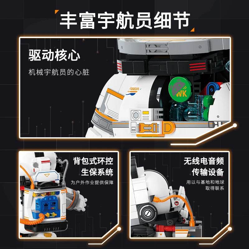 Gobricks MOC Space Panda Astronaut Building Block Set Building Bricks MOC - ToylandEU