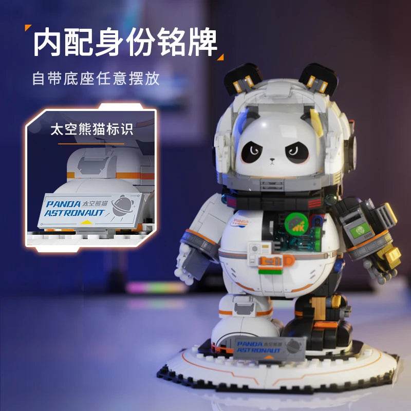 Gobricks MOC Space Panda Astronaut Building Block Set Building Bricks MOC - ToylandEU
