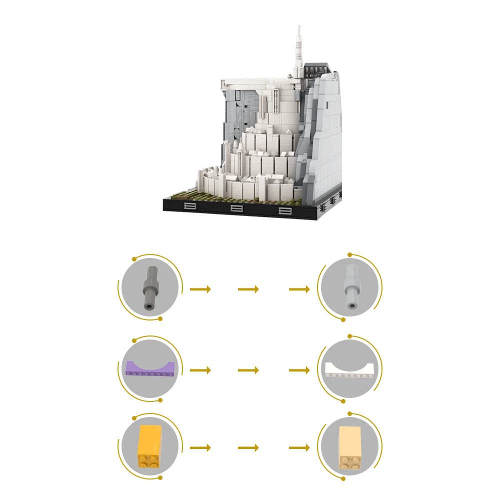 Gobricks Moc Minas Tirith Building Blocks Model Set Gift - ToylandEU