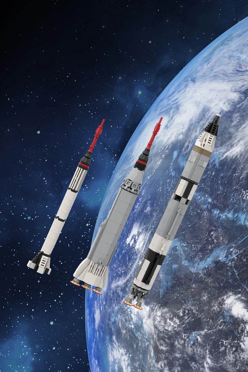 Gobricks Moc Rocket Building Blocks Mercury & Gemini Collection Building Bricks MOC - ToylandEU