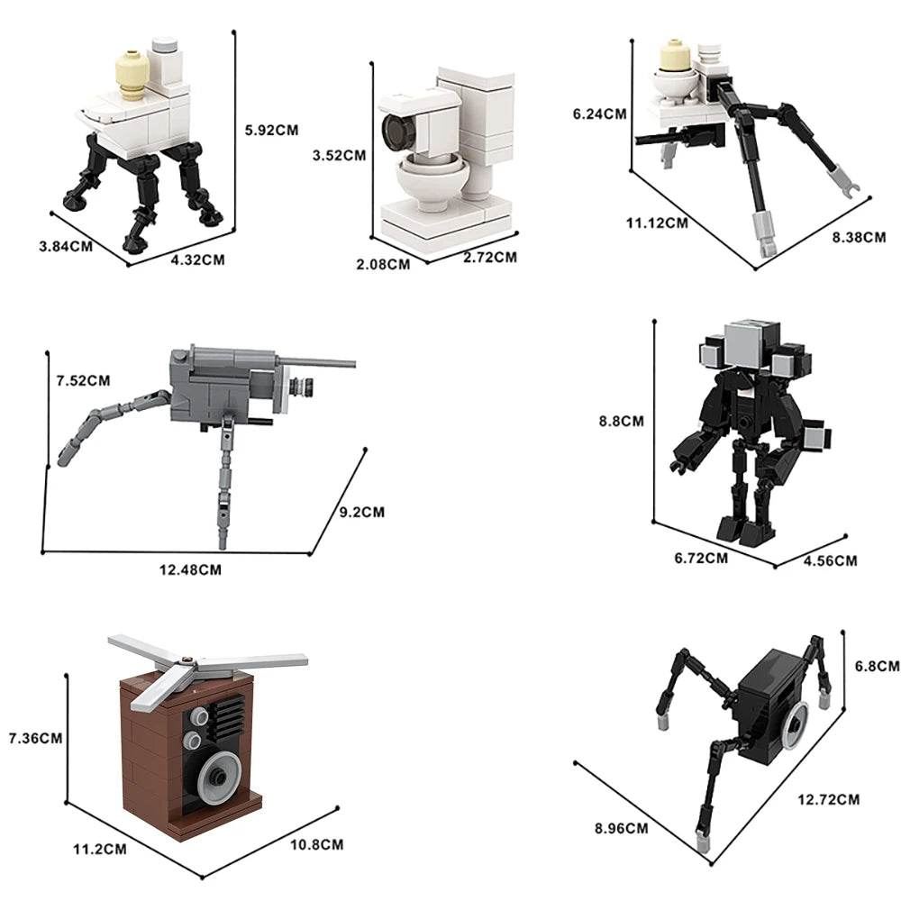 Gobricks Moc Skibidi Toilet Man VS Camera Man Building Blocks - ToylandEU
