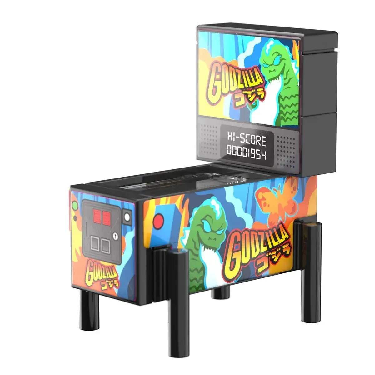 Godzilla Pinball Arcade Machine Building Set made using LEGO parts - B3 Customs - ToylandEU