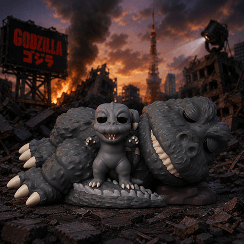 Funko Pop! Movies Sleeping Godzilla with Minizilla | Vinyl Figure | Godzilla Fans