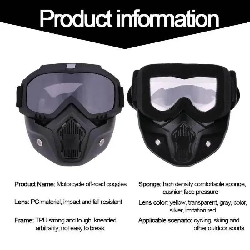  Dustproof Motocross Glasses Adjustable Motorcycle Goggles Breathable Full Face Protective Motorbike Dirt Bike Off Road Mask -  ToylandEU™