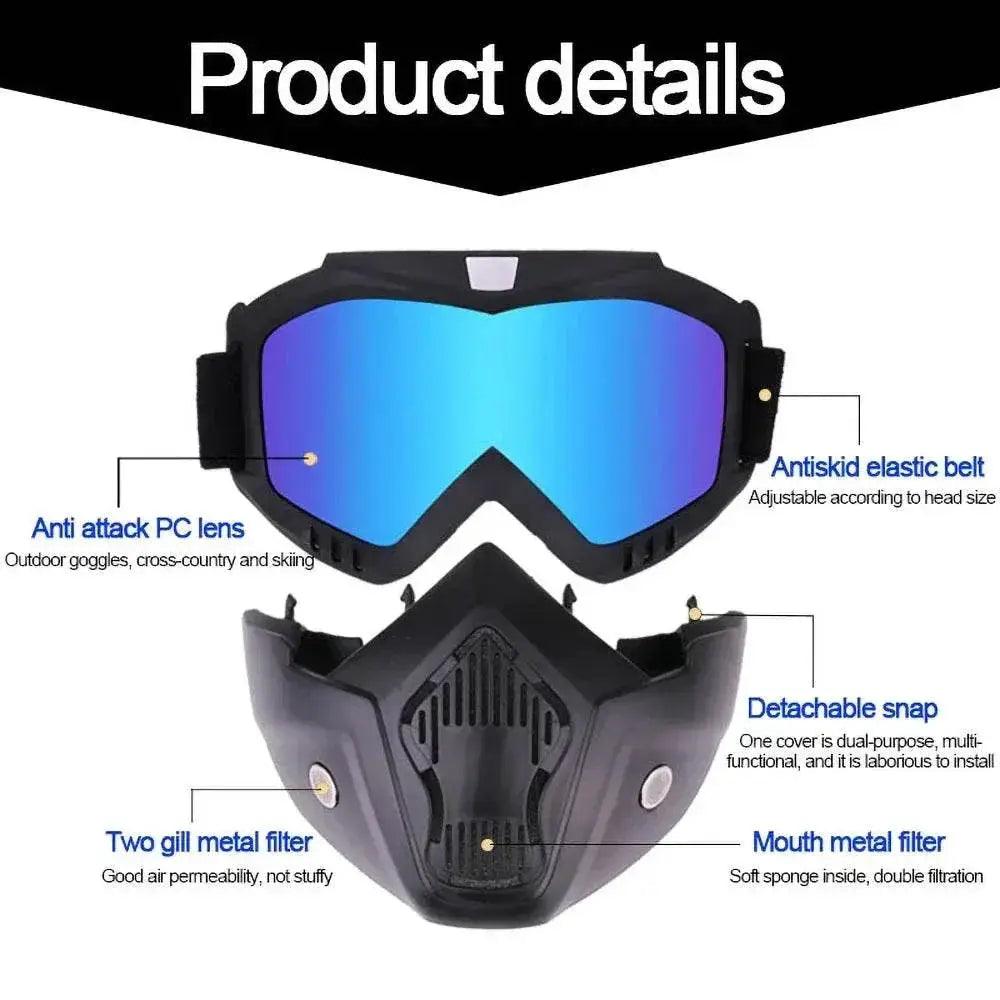  Dustproof Motocross Glasses Adjustable Motorcycle Goggles Breathable Full Face Protective Motorbike Dirt Bike Off Road Mask -  ToylandEU™