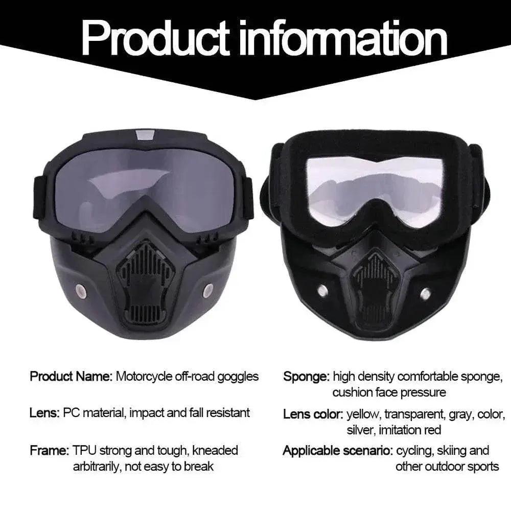  Dustproof Motocross Glasses Adjustable Motorcycle Goggles Breathable Full Face Protective Motorbike Dirt Bike Off Road Mask -  ToylandEU™