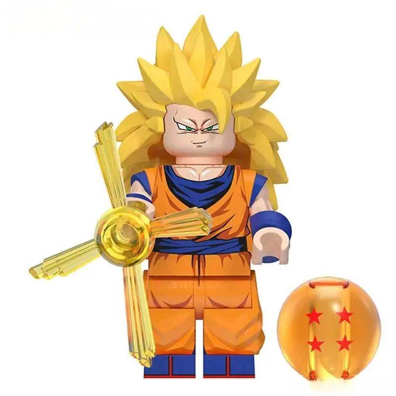 Goku Long Hair Dragon Ball Z Super Lego Minifigures Best Custom Anime Toys G-14 - Minifigure Toys