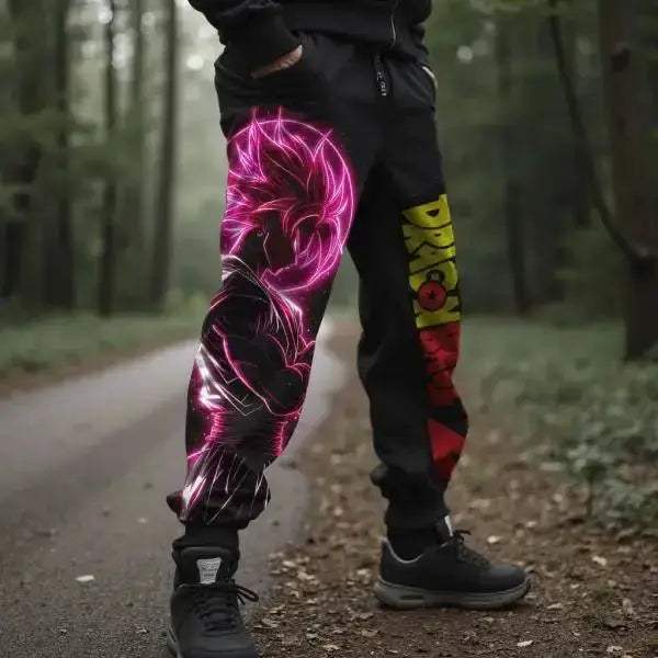 Goku Print Streetwear Sweatpants Breathable Wide Leg Comfort - ToylandEU