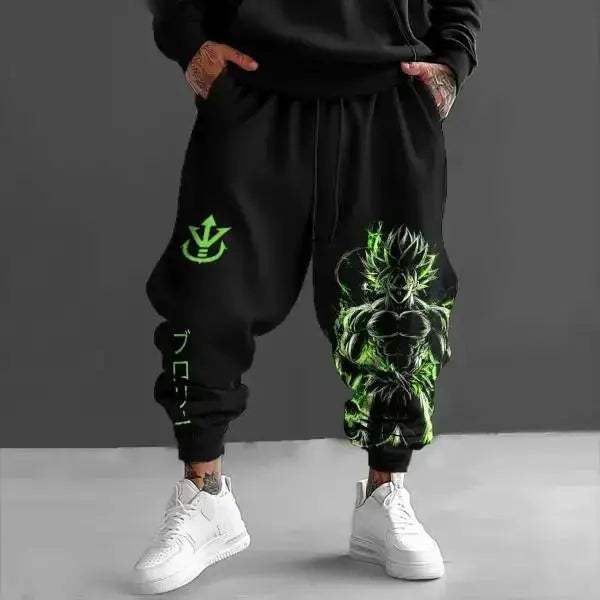 Goku Print Streetwear Sweatpants Breathable Wide Leg Comfort - ToylandEU