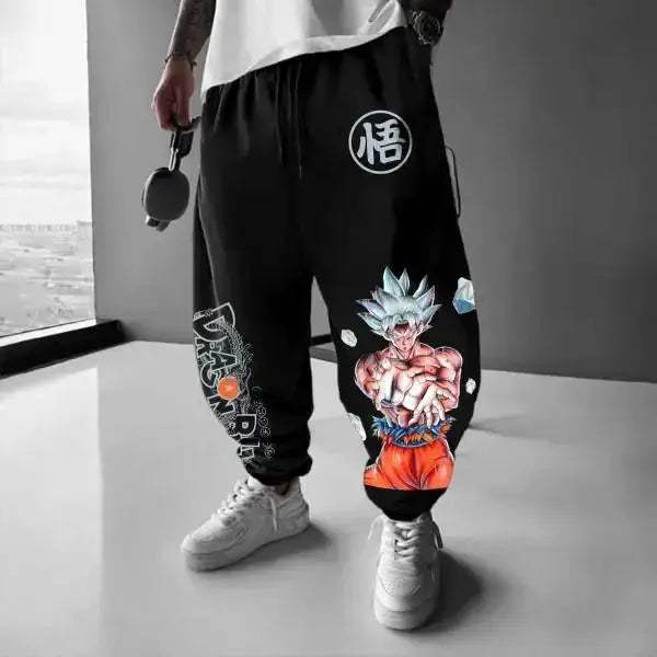 Goku Print Streetwear Sweatpants Breathable Wide Leg Comfort - ToylandEU
