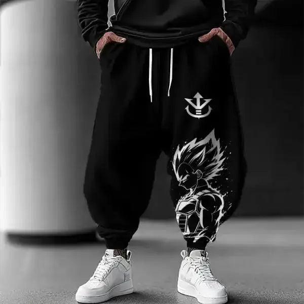 Goku Print Trousers Breathable Cotton Wide Leg Cosplay -  ToylandEU™