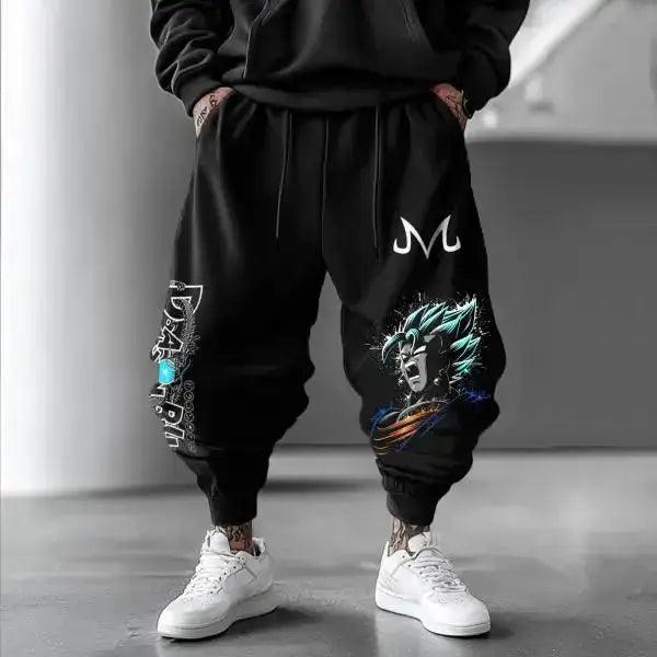  Goku Print Trousers Breathable Cotton Wide Leg Cosplay -  ToylandEU™