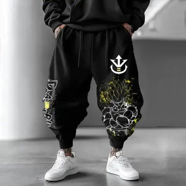  Goku Print Trousers Breathable Cotton Wide Leg Cosplay -  ToylandEU™
