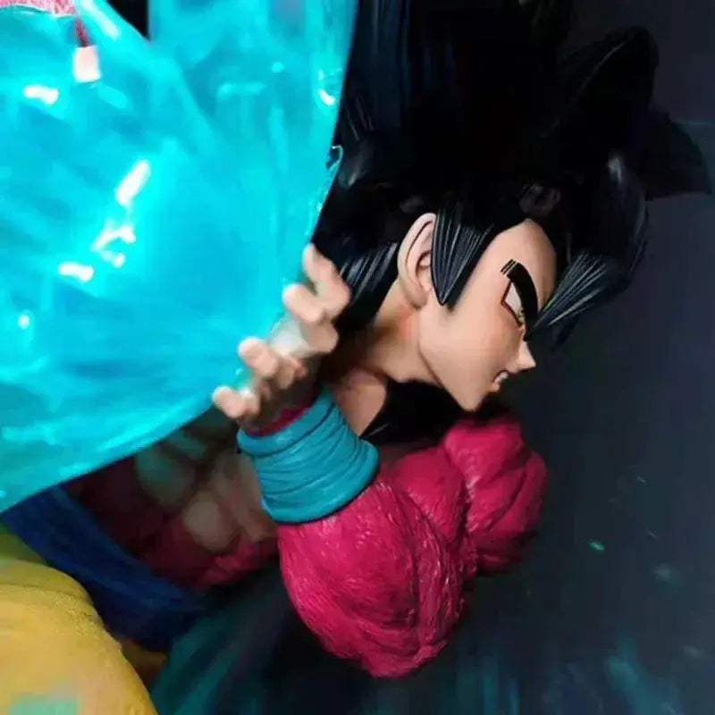Goku SSJ4 Kamehameha Wave Anime Figure, Dragon Ball Figure GT Super Saiyan 4 Son Goku PVC Statue 38 cm - ToylandEU
