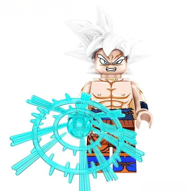 Goku White Hair Dragon Ball Z lego Minifigures Custom Anime Toys G-7 - Minifigure Toys