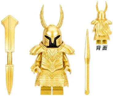 Gold Dark Soul Knight Figure With Cape And Intricate Armor, Standard Figure Size, ABS Plastic - ToylandEU