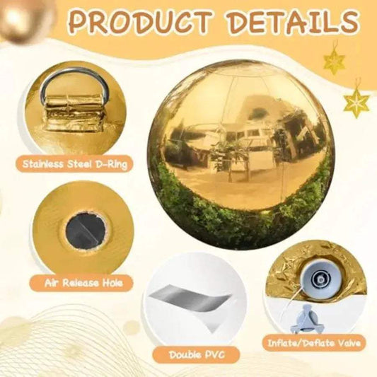  Inflatable Mirror Ball Gold Decor Set Electric Pump -  ToylandEU™