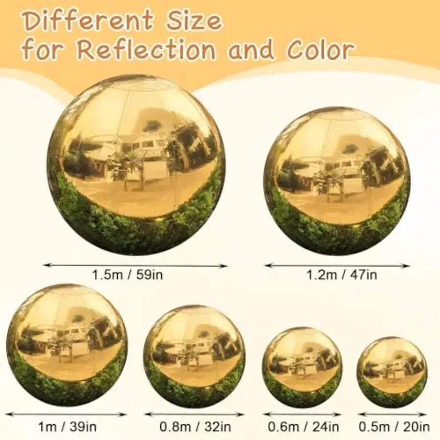 Gold Inflatable Mirror Ball Decor Set With Electric Pump - ToylandEU