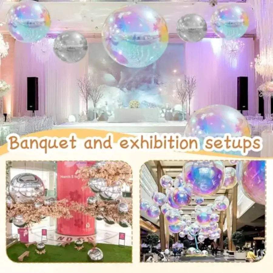 Gold Inflatable Mirror Ball Decor Set With Electric Pump - ToylandEU