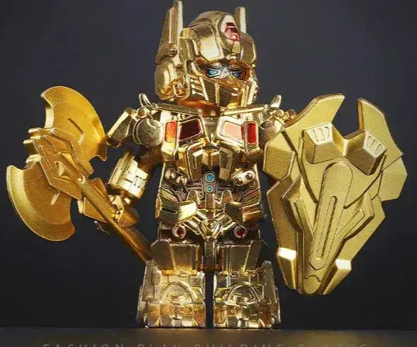 Gold Optimus Prime Custom Minifig With Base Plate Included - Toys Galore LLC