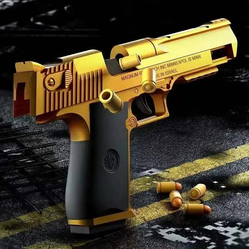 Golden Desert Eagle Toy Gun Outdoor Pistol Stress Relief - ToylandEU