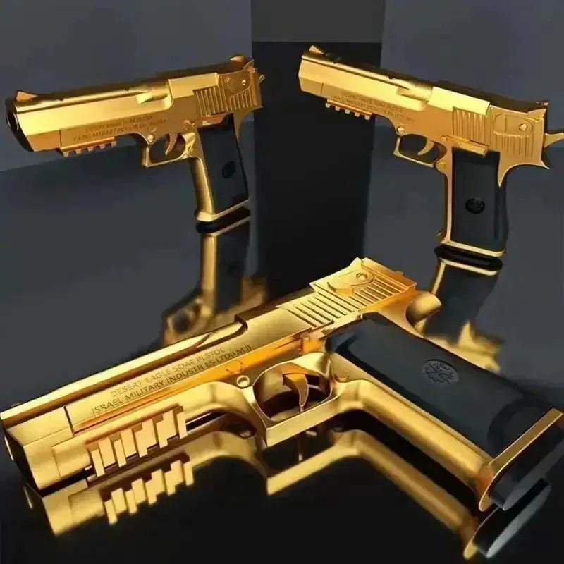 Golden Desert Eagle Toy Gun Outdoor Pistol Stress Relief - ToylandEU