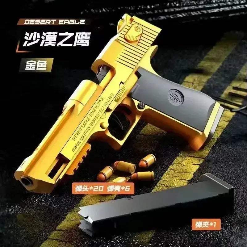 Golden Desert Eagle Toy Gun Outdoor Pistol Stress Relief - ToylandEU