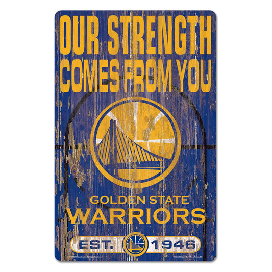 Golden State Warriors 11x17 Wood Slogan Sign Design - ToylandEU