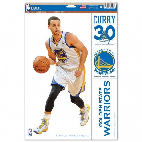 Golden State Warriors Decal 11x17 Stephen Curry Multi Use - ToylandEU