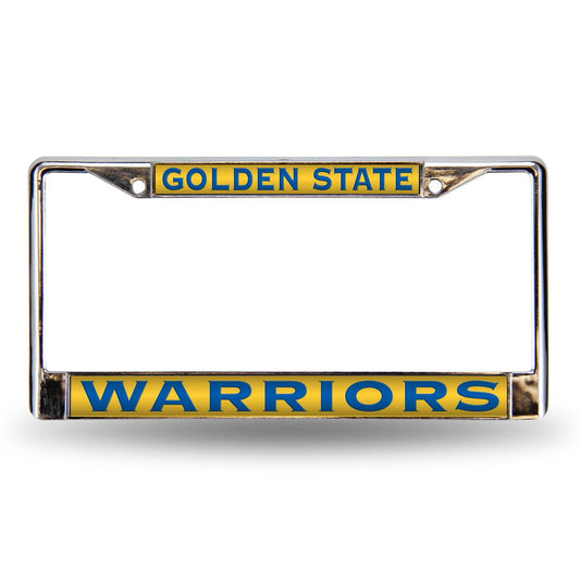 Golden State Warriors License Plate Frame Chrome Laser Cut - ToylandEU