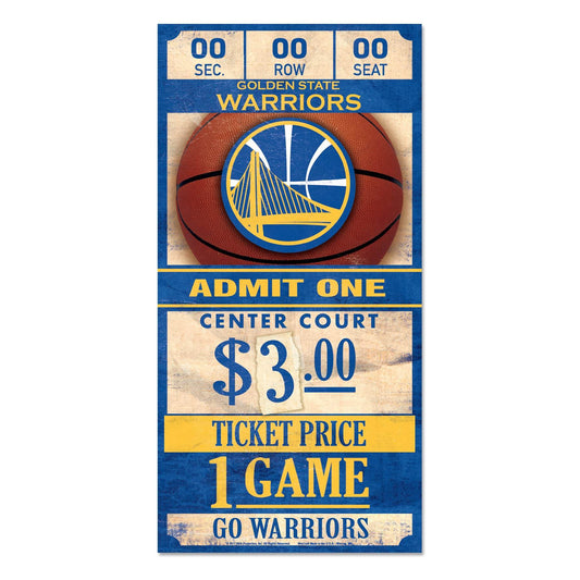 Golden State Warriors Sign 6x12 Wood Ticket Display - ToylandEU