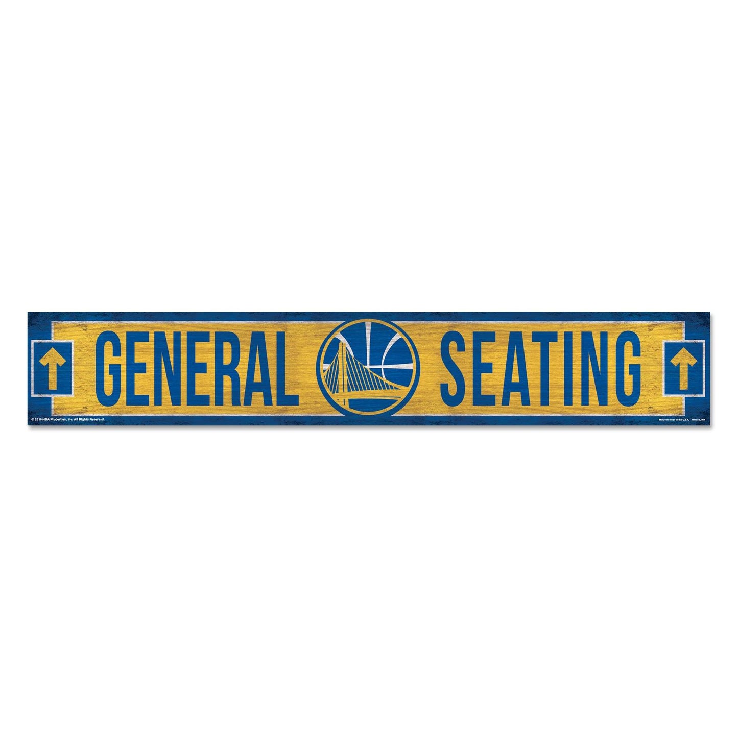 Golden State Warriors Sign 6x36 Wood General Seating - ToylandEU