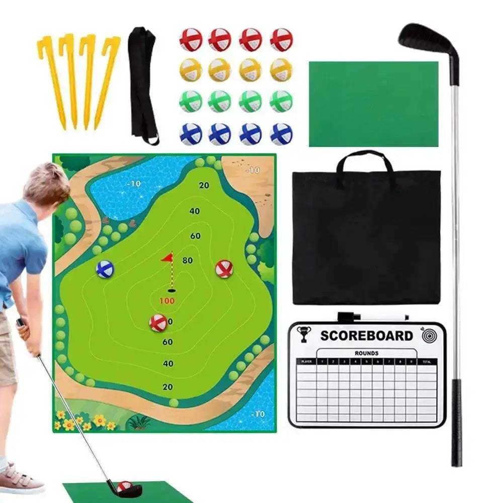 Golf Chipping Game With Sticky Putting Green Mat Indoor Play - ToylandEU