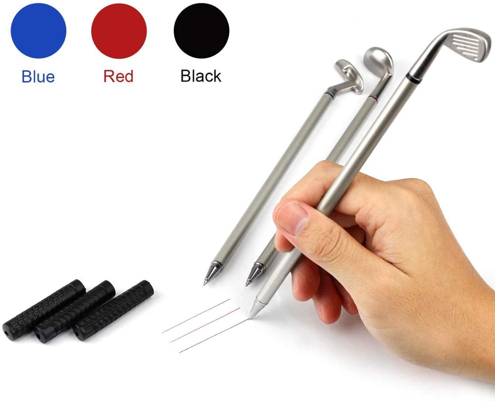 Golf Ball Pen 3-Piece Set with Club-Shaped Pens and Display Box - ToylandEU